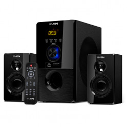 Акустическая система SVEN MS-2050 Black, 2.1/30 Вт + 2x12.5 Вт RMS, Bluetooth, FM-тюнер, входы USB и SD-карты